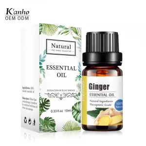 Kanho 10L Ginger Essential Oil for Hair Growth and Body Massage Pain Relief