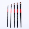 Keep Smiling 5pcs filbert Artist Paint Brush Set with Bicolor Synthetic Hair and Black Anodised Aluminium Ferrule for Wholesale