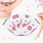 kemei KM-2530 lady body scraping shaver female waterproof razor hair shaver hair remover epilater  and callous remover 4 in 1