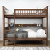 kids children modern solid wood bunk bed girls boys wooden simple design latest 2 tier wooden child loft bed sets with stairs