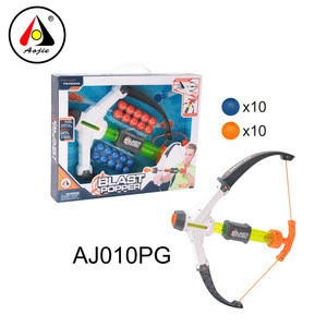 kids hunting games plastic toy gun soft bullet bow and arrow