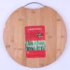 Kitchen Round Wood Cutting Board with Handle Thicken Bamboo Chopping Board Block Cutting Mat Pizza Sushi Bread Tray Kitchen Tool
