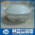 kitchen utensils high quality China tureen, 2L round container for soup with lid