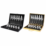 Knife Spoon Fork Set Gold Cutlery 24PCS Stainless Steel Flatware sets Cutery Set