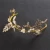 Import Korean bridal headdress handmade gold leaf soft chain amount of decorated wedding hair accessories wedding jewelry from China