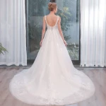 Lace Up Back Design and Bride Use wedding dress