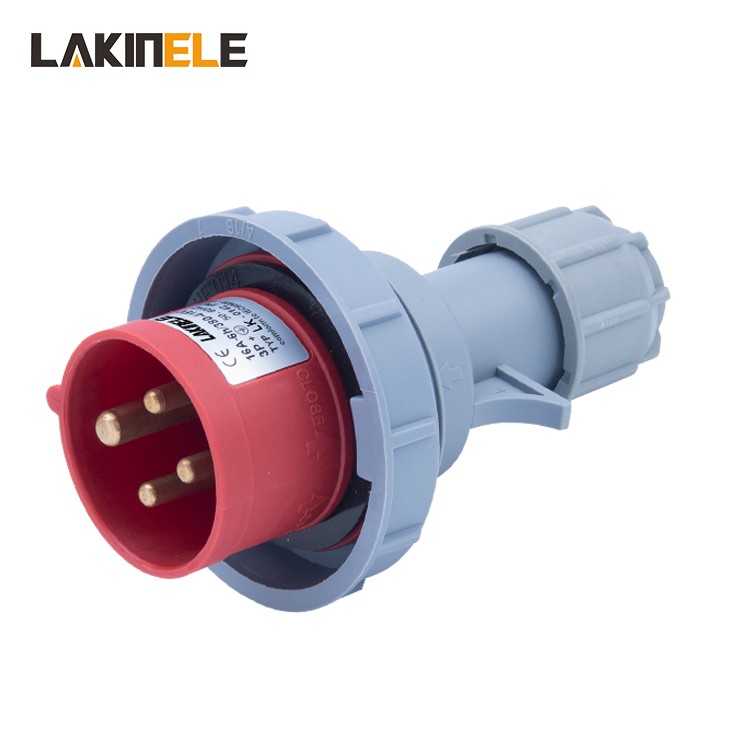 Lakinele Lk-0142 IP 67 PA6 16A 32A 220V 3P+E male and female industrial plug and socket