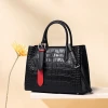 Large Woman Handbag Rigid Cowhide  Leather Tote Bag Elegant City Work Bag  Large Capacity Shoulder Shopper bag