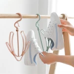 Latest design plastic shoe rack durable shoe rack air-proof double hook shoe rack