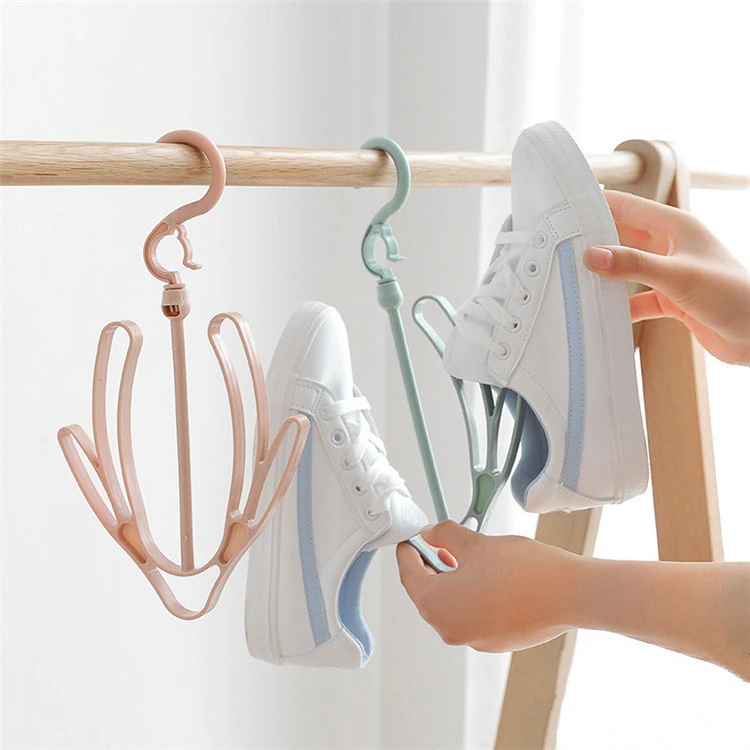 Latest design plastic shoe rack durable shoe rack air-proof double hook shoe rack