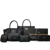 latest handbag Luxury Elegant Female Big Bags Women&#39;s PU Leather Handbag 3 Pcs/Set Women Messenger Bag