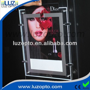 light up picture frame, lighted plastic advertising signs, led acrylic frameless picture holder