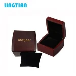 LINGTIAN Custom Black MDF Wooden Box For Watch Packaging