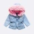 Import Little girls winter coat fleece hoodie faux fur kids coat with long sleeve custom girls denim jacket from China