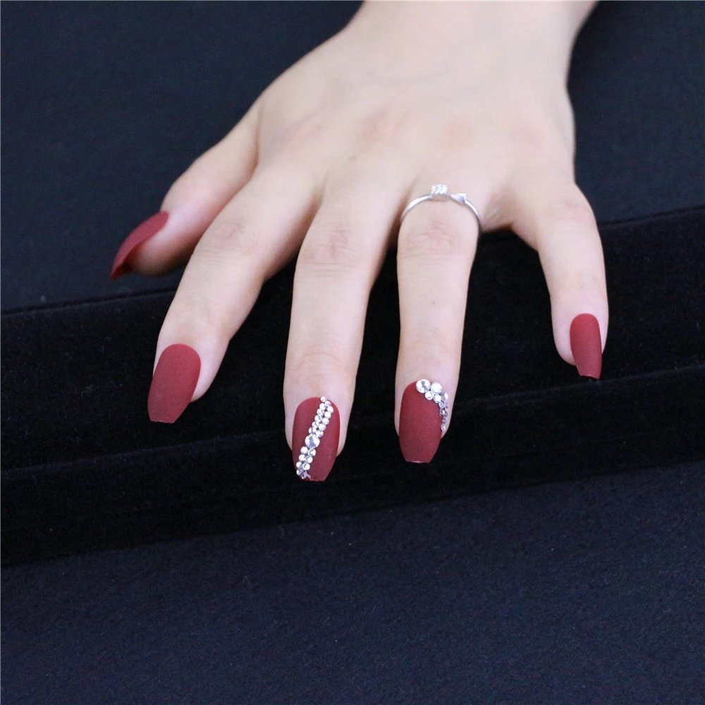 long decorate artificial nails