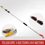 Long handle 4 meters telescopic fruit tree pruners with saw for picking fruit picker with cutter