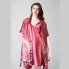 Long Simulation Silk Pajamas Suit Silk Nightgown 2-piece Pajamas Women
