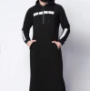 Long Style Arab hooded thawb Islamic Clothing Abaya Muslim Mens Thobes