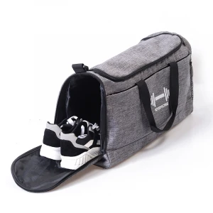 Low MOQ outdoor travel sports bag gym yoga handbag with shoe compartment