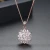 Import LUOTEEMI Luxury New Fashion Artificial Costume Wholesale Jewelry Rose Gold Plated Women Snow Flower CZ Necklace from China