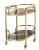 Import Luxurious black glass gold stainless steel trolley with wheels from China
