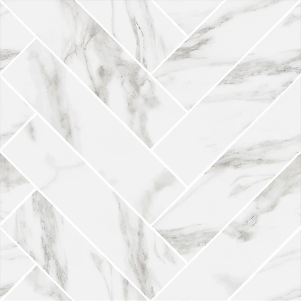 Luxury bathroom floor tile with white carara marble 300x300 mm