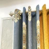 Luxury Embroidery Window Curtains Made in China  Drapes with Backing Valance