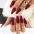 Import Luxury frosted wine red fake nail long ballerina coffin fake nail from China