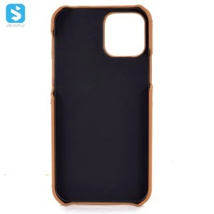 Luxury PC PU cowhide pattern phone leather cover for iPhone 12 with card slot