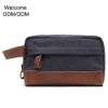 luxury portable zipper make up men organizer makeup canvas travel pouch bag cosmetic for man