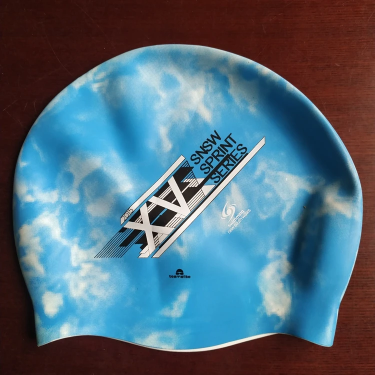 Made in China superior quality custom silicone eco friendly swimming caps with numbers