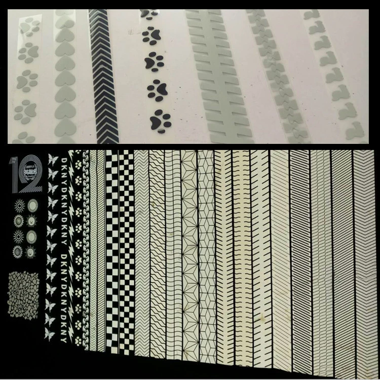 manufacturer custom 5cm width tpu clear laser cutting iron on heat press transfer sticker segmented reflective tape for clothes