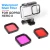 Import Manufacturer gopro8 camera accessories waterproof shell diving lens special use filters red purple pink for GoPro8 Hero8 from China