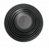 Matte black rectangle and round melamine plate dish