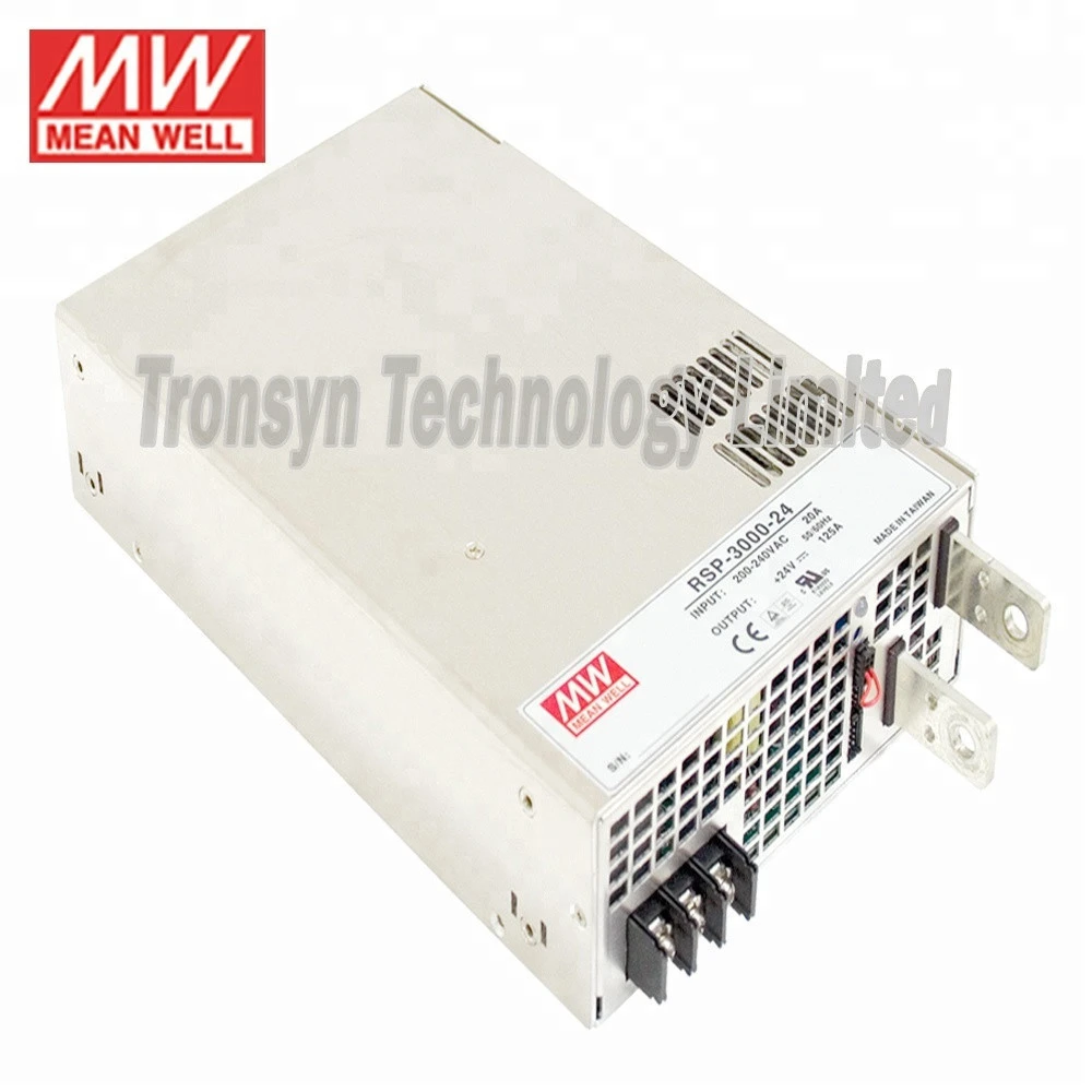 Meanwell China Suppliers Single Output RSP-3000-24 3000W 24VDC Power Supply Units