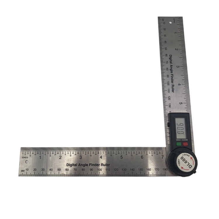 Measures 360 Degrees Steel Digital Angle Finder Ruler