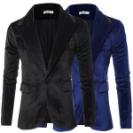 Men fashion bright side design slim one button suit with high quality