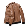 Mens 2021 Motorcycle Leather Jacket Trend, All-match Jacket Large Size Leather Youth Popular Bomber Jacket Wool / Viscose Shell