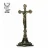 Metal crafts casting bronze brass standing jesus crucifix cross sculpture for catholic christian gifts