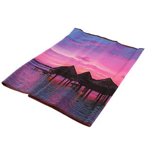 Microfiber 100% cotton travel sports custom sublimation beach towel