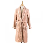 Microfiber Bathrobe Coral Fleece Bathrobes Sleepwear Hotel Fluffy Men Bathrobe With Pockets