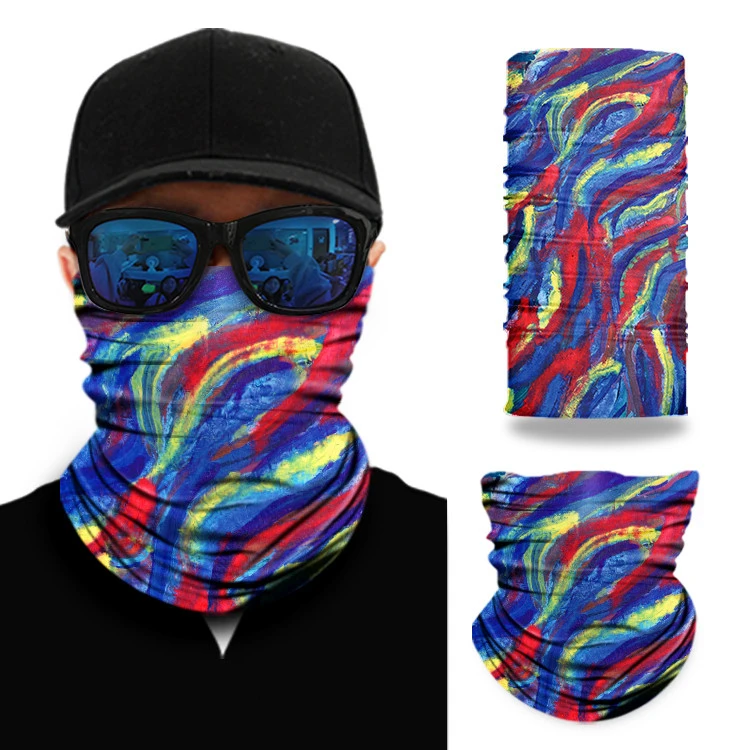 Microfiber custom printing outdoor neck warmer headwear seamless tube bandana