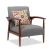 Import Mid-Century Modern Accent Chair Upholstered Wooden Lounge Arm Chair Fabric Single Sofa from China