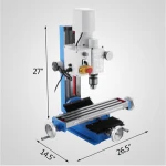 Mini Milling Drilling Machine With Belt Drive 550w Motor 3Axis Woodworking Tools