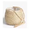 Minimalist basic natural seagrass hanging plant pots handwoven eco-friendly balcony hanging planter