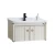 Import Modern design aluminum basin plywood wooden wall corner Vanity bathroom cabinet with mirror from China