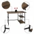 Import Modern design cheap office workstation laptop desk computer office desk study writing table with shelves from China