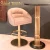Import Modern  design round base red velvet golden stainless steel bar stool chair from China