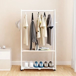 modern folding solid pine wood clothes stand hanger rack