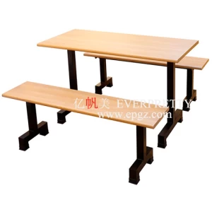 Modern furniture fiber glass industrial restaurant benches and dining tables